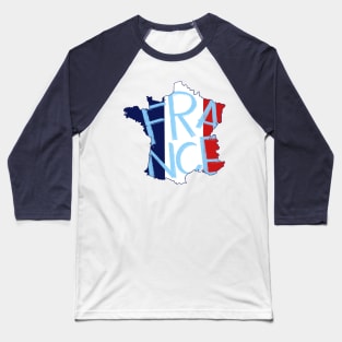 France country typography Baseball T-Shirt